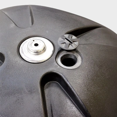 zoom embase structure arche publicitaire pas cher