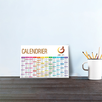 calendrier rembordé format 39x55 pas cher