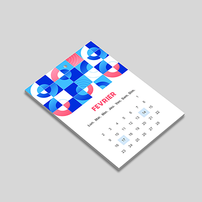 calendrier mural encolle pas cher