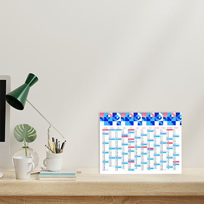Calendrier remborde A4 personnalise avec spirale metallique