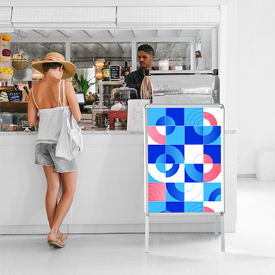 impression stop trottoir chevalet B2 en situation pas cher