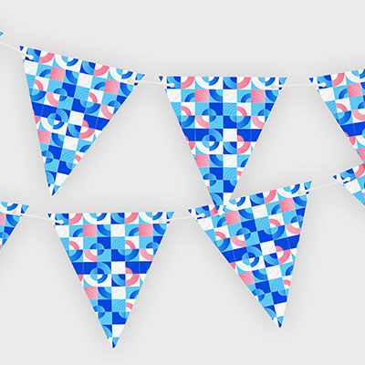 guirlande triangle personnalisée pas cher