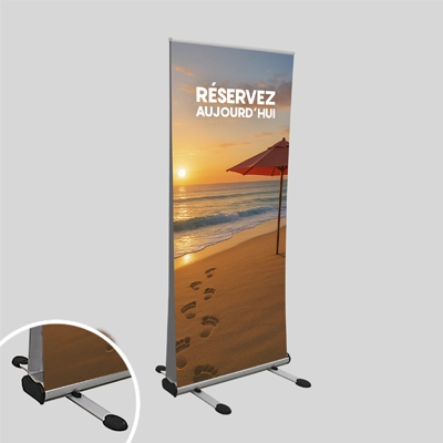 impression roll up extérieur double face