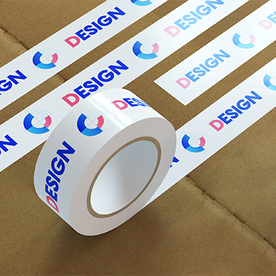 impression ruban adhesif blanc en situation  pas cher