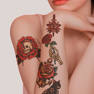 tatouage couleur personnalisé pas cher