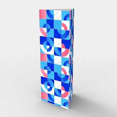 totem carton 3 faces pas cher